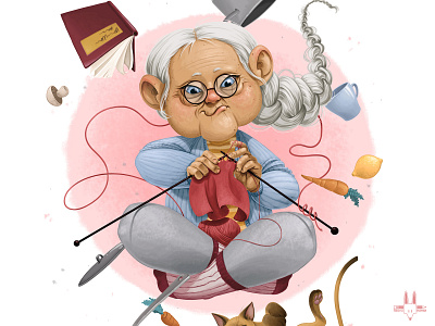 Granny magic digitalart illustration rikoandthehuman
