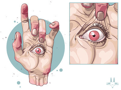 EyeSee Print art digitalart eye eyesee hand illustration rikoandthehuman
