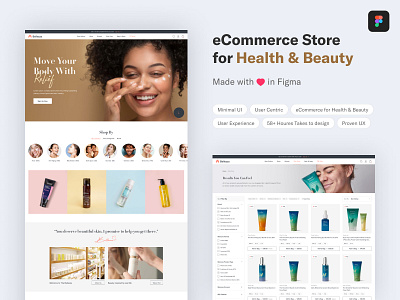 eCommerce Store for Health and Beauty beauty design ecommerce health landing page minimal proven ux store ui user experience ux