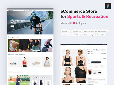 eCommerce Store for Sports and Recreation design ecommerce health landing page minimal proven ux recreation sports store ui user experience