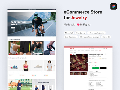 E Commerce Store For Jewelry design ecommerce jewelry landing page proven ux ui user experience