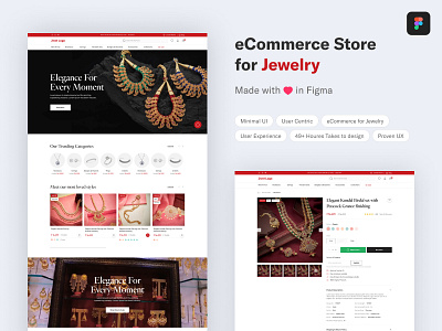 eCommerce Store for Jewelry branding design ecommerce landing page logo proven ux ui user experience