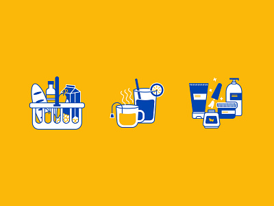 Icon Set adobe app blue branding design digital iconography illustration online service ui ux visual design yellow
