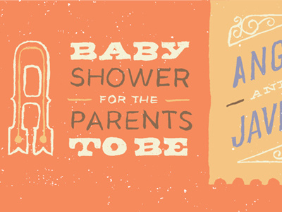 Baby Shower Type hand done type typography