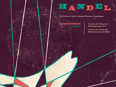 Handel Record Cover classical music handel modernism record cover triangle typography