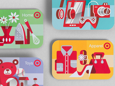 Target Gift Cards camera controller gaming gift card illustration ipad target teddy bear toys