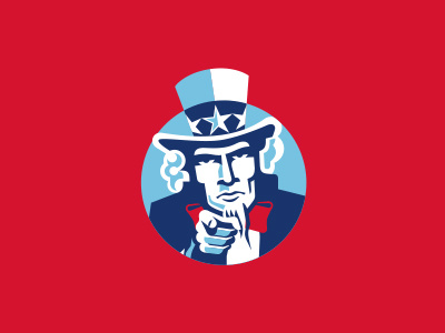 Uncle Sam branding illustration logo red uncle sam