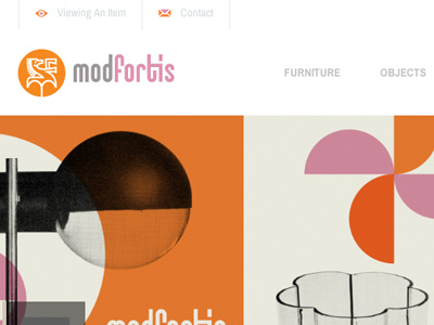 Modfortis Web fortress furniture horse logo mid century modern web website