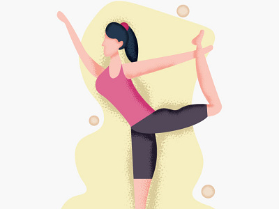 yoga character characterdesign gigantic illustraion texture yoga pose
