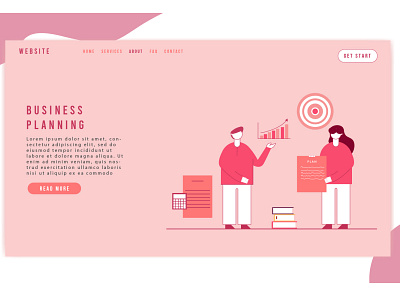 Business Planning Landing Pages Design character design conceptual graphicdesign illustraion landingpage target uidesign website