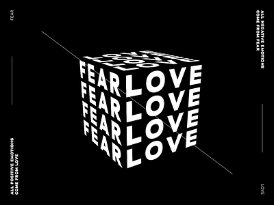 Love + Fear after effects animation cinema 4d cinema4d commercial design fear kinetic kinetic typography kinetictype love poster typography poster