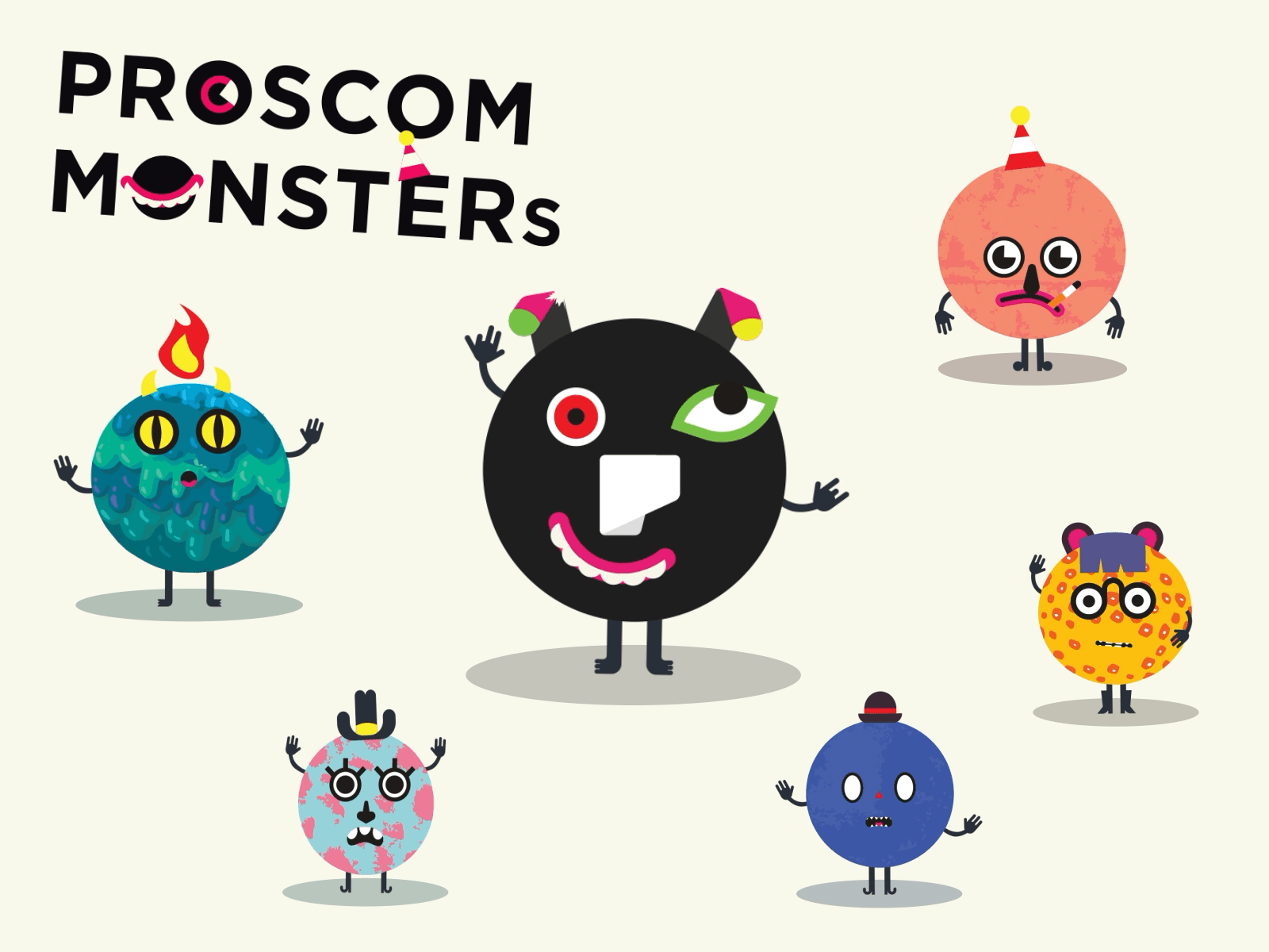 Monster Stickers Pack animated brending emoji hellodribbble helloween sticker