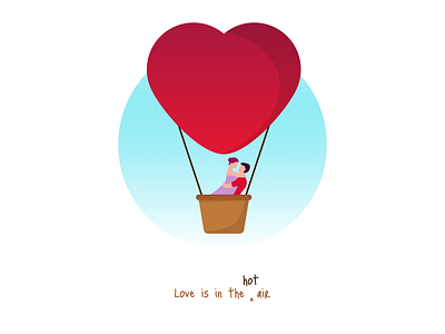 Love is in the hot air balloon