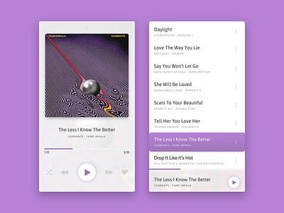Music Player android app app design app screen design flat illustration ios minimal music music app music player app music player ui ui ux