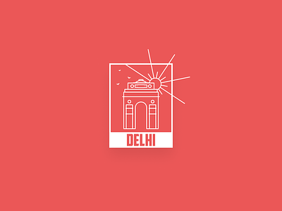 Dribbble Weekly Warm-Up • Delhi, India branding design dribbble flat illustration logo minimal sticker ui vector