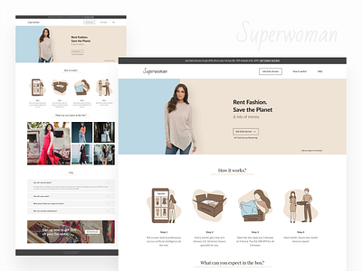 Superwoman Website apparel branding design fashion illustration minimal ui ux vector website website design
