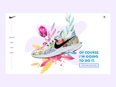 Nike Redesign clothing flower landing page menu nike online redesign redesign concept shoes shopping