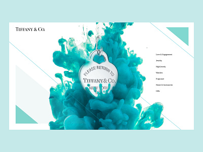 Tiffany & Co. Landing Page Redesign clothing fashion jewelry landing page menu necklace re brand redesign redesign concept tiffany co. tiffany blue website