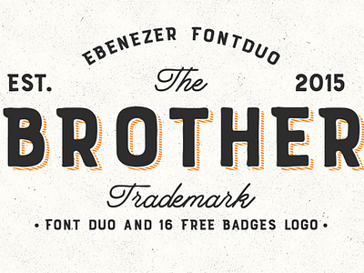 Brother Font Duo branding design font logo resource template typography vector