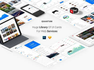 Quantum UI Kit 2.0 app bootstrap design font icons photoshop resource sketch template ui ui kit uidesign ux