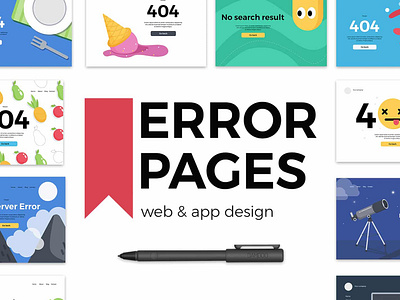 Error pages - web & mobile design adobe adobexd app branding design font icon icons illustration kit mousecrafted photoshop resource sketch template typography ui ux vector website