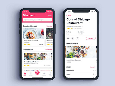 Foody - Food App UI Kit adobe app branding design figma food food and beverage kit mousecrafted photoshop resource sketch template typography ui ux web