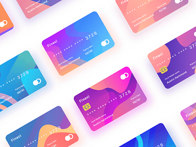 Finaci Financial debit/credit ui card adobe adobexd app branding color design figma font gradient illustration mousecrafted photoshop resource sketch template typography ui ux vector website