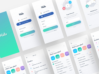 Helio UI Kit adobe app branding design font icon icons illustration kit minimal mousecrafted photoshop resource sketch template typography ui ux vector website