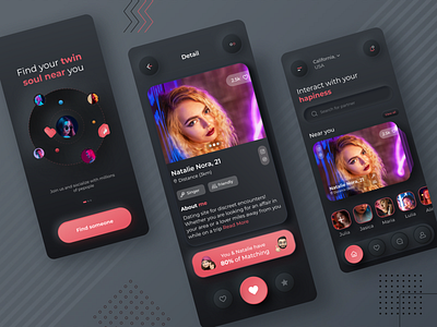 Dating App Concept adobe xd app design app layout branding figma graphic design ui uiuxdesign