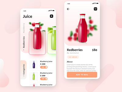 Juice app Design