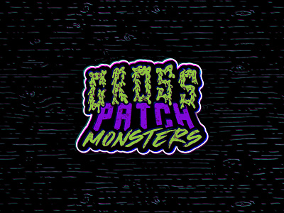 Gross Patch Monsters Logo gross halloween logo monsters patch