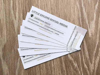 Little Engine Social Media business Cards business card print ticket train