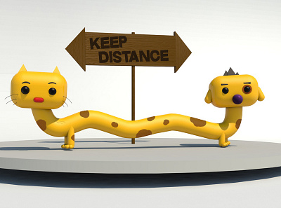 CatDog 3d cat catdog cinema4d design dog ypixo