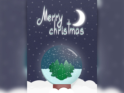 Christmas card card christmas christmas tree cold illustrator new year postcard snow snowball winter ypixo