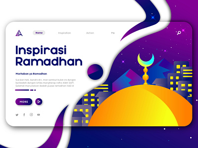 Inspirasi Ramadhan design gradients graphicdesigner illustration ramadan ui uiuxdesign ux web