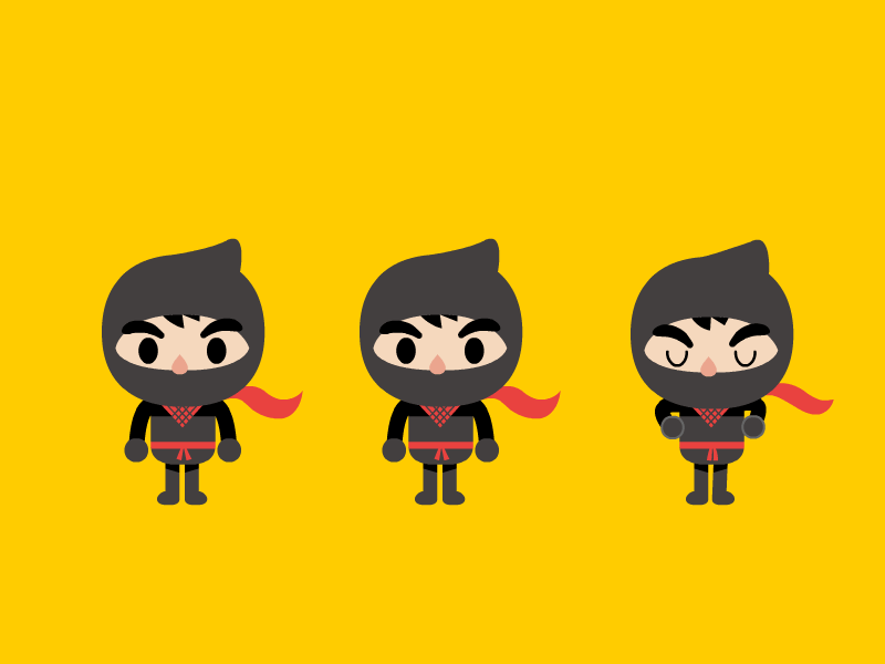 Ninja Boom! cartoon character design ninja vector