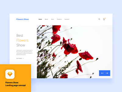 Freebie flowers show landing page concept animation animations clean colorful design download flat free freebie freebie friday freebie sketch freebies freelance freelancer freesketch illustration sketch ui ux web