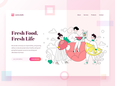 Landing Page for Fresh Food Website