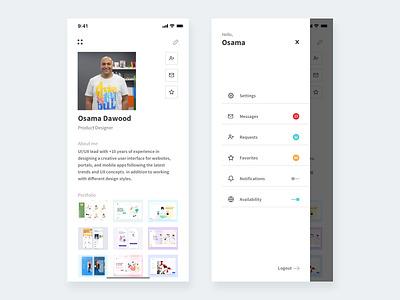 Hired mobile app design by Osama Dawood on Dribbble