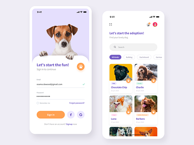 DogFinder Mobile App by Osama Dawood on Dribbble