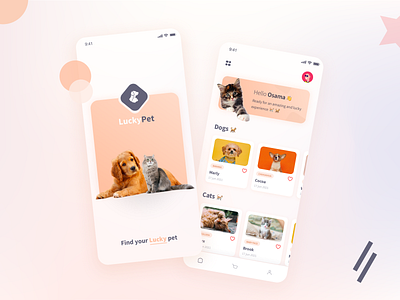 LuckyPet E-Commerce Mobile App app app design clean design e comerce e commerce e commerce app e commerce design e commerce shop ecommerce flat illustration mobile app mobile app design mobile design mobile ui online store pet shop ui ux