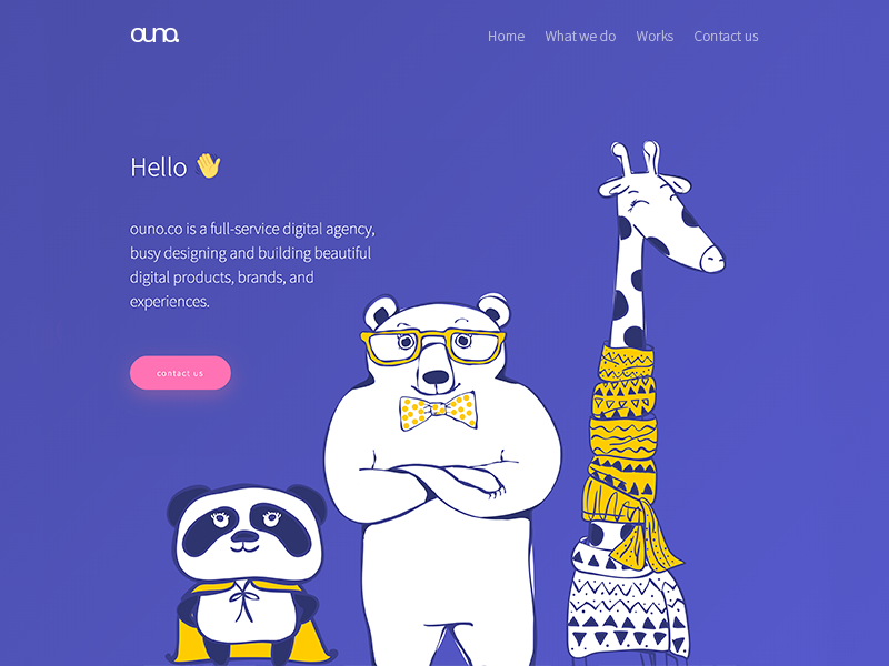 ouno.co New Design web ux ui startup sketch responsive illustration flat design corporate colorful clean