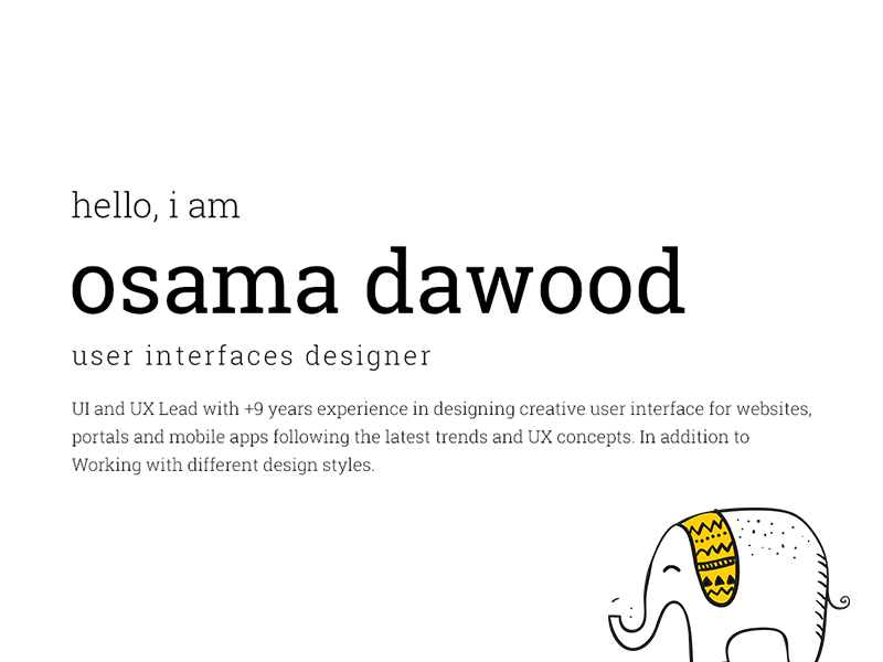 Osama's Website wordpress web ux ui freelancer illustration shot first design freelance colorful clean