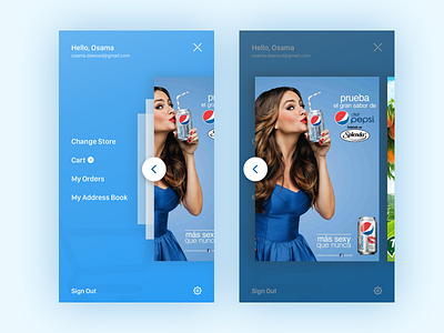 Menu Screen With Ads -  E-commerce App