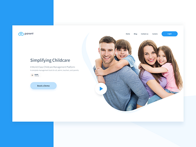 Parent ApS Landing Page Redesign ai clean colorful corporate design first shot flat icon logo responsive sketch startup typography ui ux web