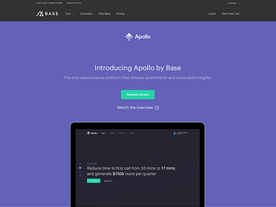 Apollo Landing Page Concept