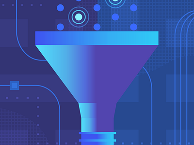 Funnel Illustration gradient illustration purple