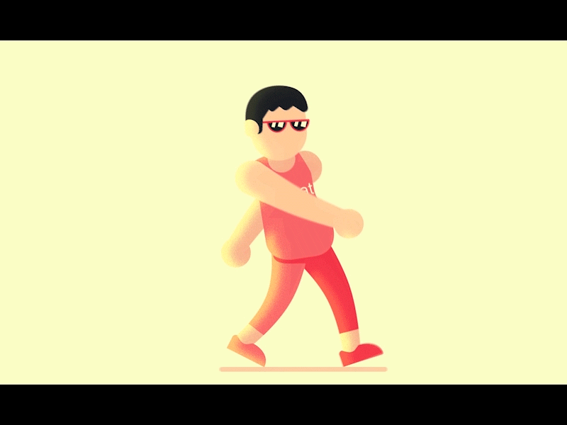 Chill Walk aftereffects animation cool cute design flat gif illustration lighting mood motion design vector
