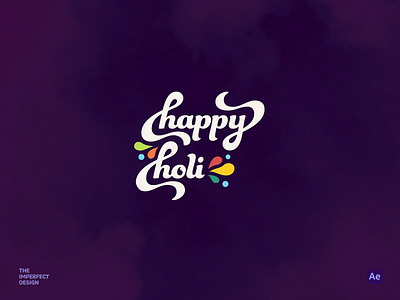 After effects text Animation - Holi Celebration adobe adobe illustrator after effects animation apple colorful concept creative creativity design designer digital art dribbble illustraion illustration illustrator motion design motion graphics typographic typography