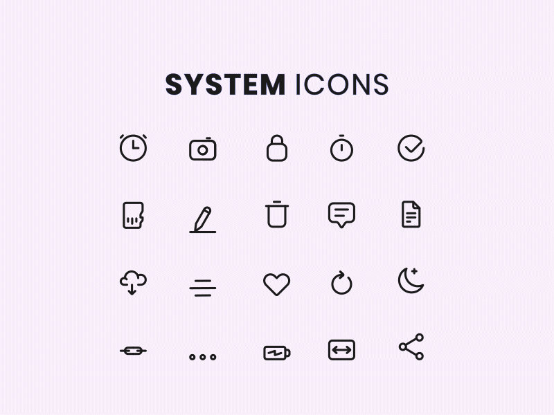 Essential Animated System Icons animation ui